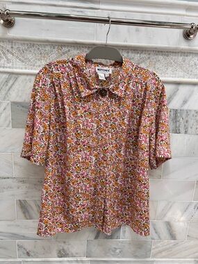 Vintage NOTCHES Floral Button-Up Shirt 90’s Style